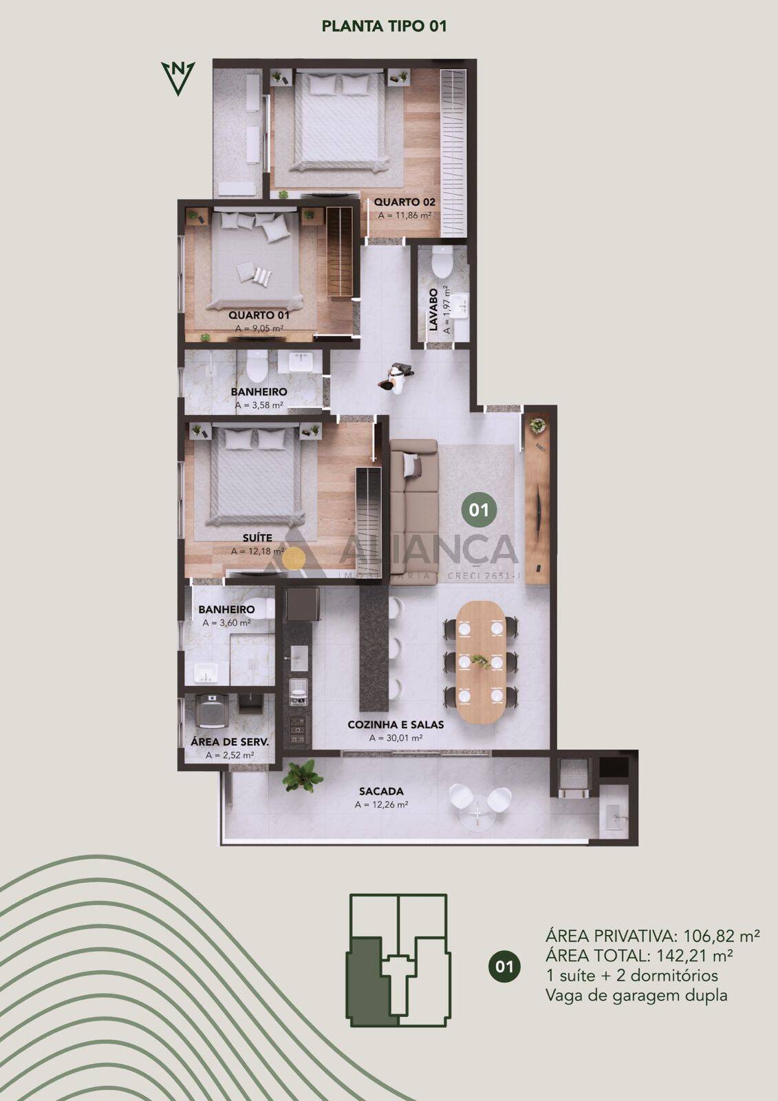 Apartamento à venda com 3 quartos, 74m² - Foto 6