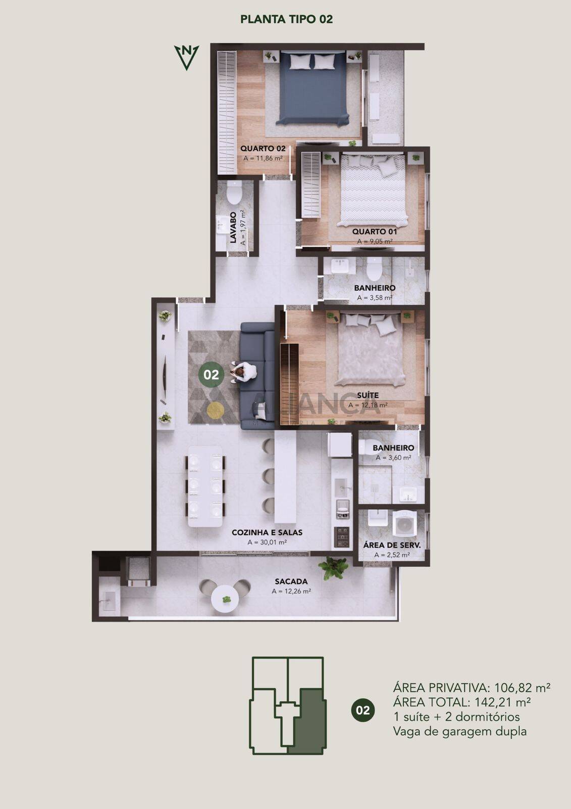 Apartamento à venda com 3 quartos, 74m² - Foto 7