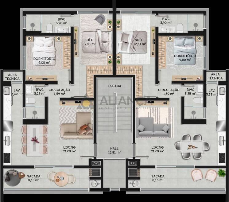 Apartamento à venda com 2 quartos, 62m² - Foto 10