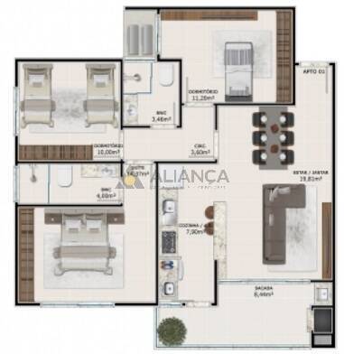 Apartamento à venda com 3 quartos, 96m² - Foto 17